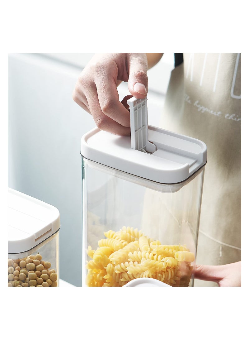 GGEROU مجموعة حاويات تخزين الطعام محكمة الغلق مع أغطية قفل، مجموعة من 4 قطع، خزان تخزين بلاستيكي لتخزين الحبوب والقهوة والسكر 1800 مل - Image 4