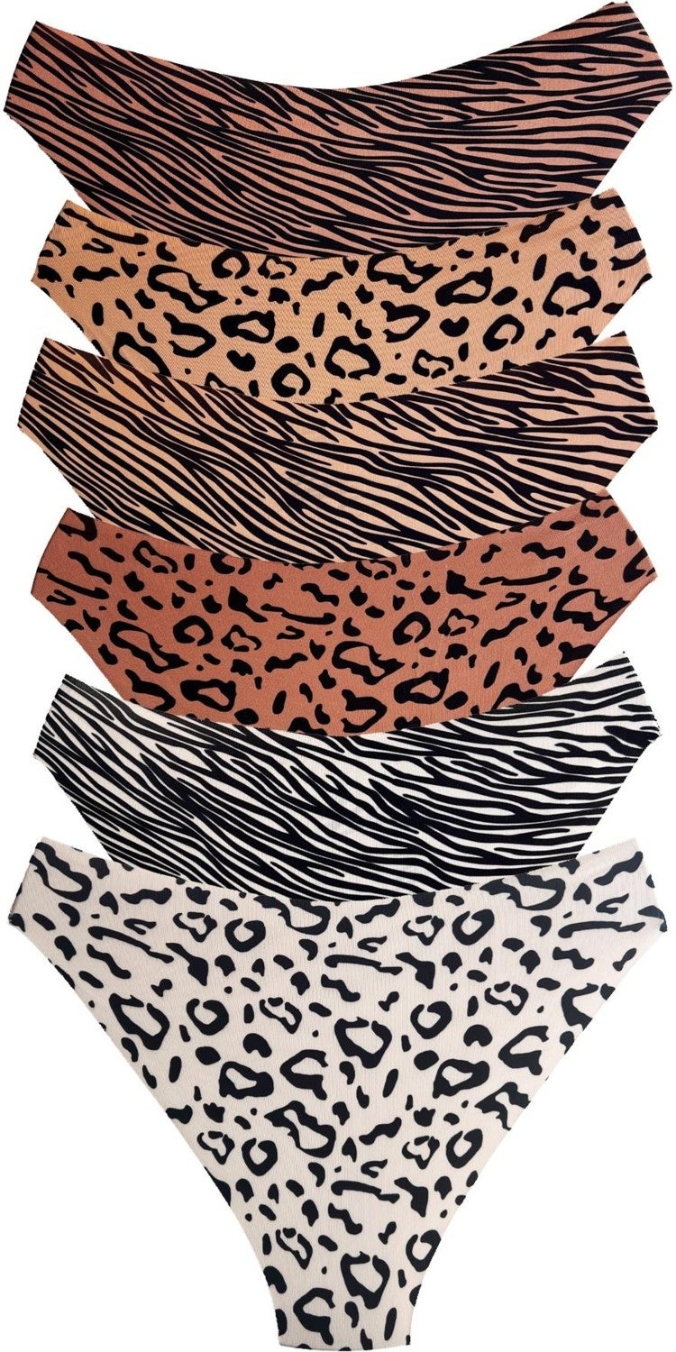 COTTONHILL Basic Patterned Laser Cut Women's Bikini Panties 6-Pack  - Image 5
