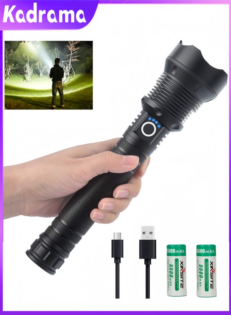 KADRAMA Rechargeable Flashlights 90000 High Lumens High Power Led Flashlight 5 Modes IPX7 Waterproof for Camping, Hiking, Emergencies - Image 1