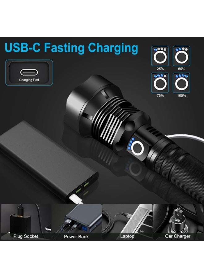 KADRAMA Rechargeable Flashlights 90000 High Lumens High Power Led Flashlight 5 Modes IPX7 Waterproof for Camping, Hiking, Emergencies - Image 2