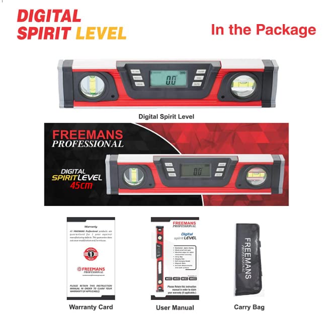 FREEMANS Professional 45cm Digital Spirit Level - Image 3
