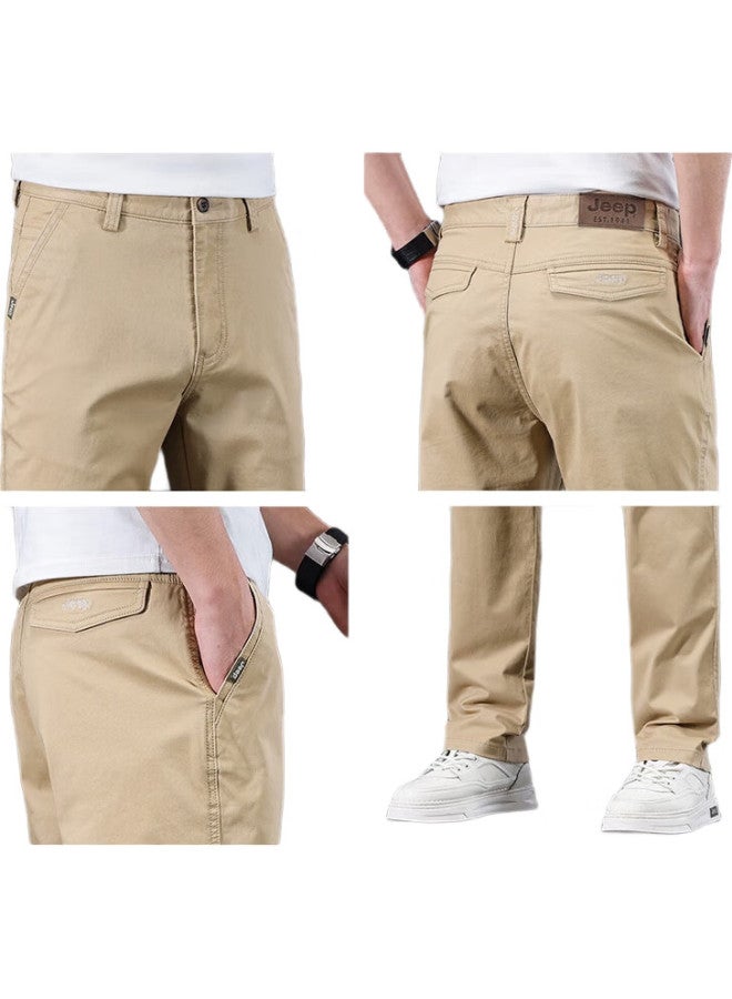 Jeep Spring And Summer New Business High-End Men'S Casual Pants, Men'S Trousers, Versatile High-End Straight-Leg Men'S Pants - Image 1