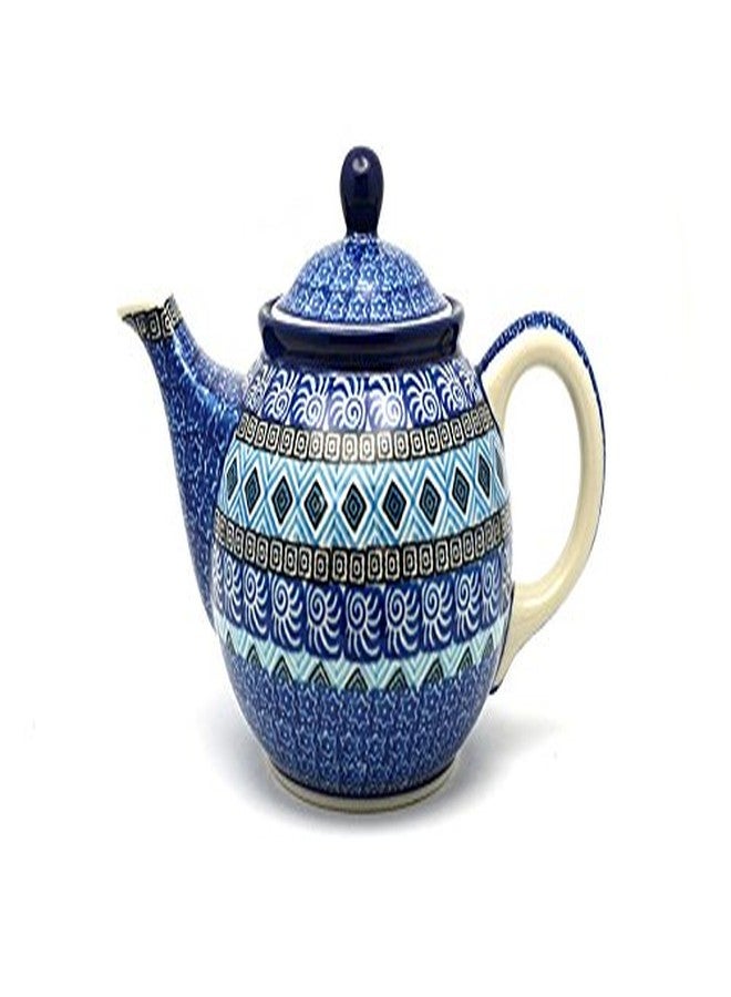 Polish Pottery Gallery Teapot - 3/4 qt. - Aztec Sky
