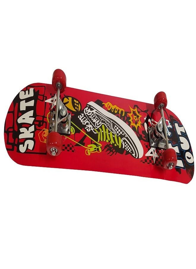 Generic - Skateboard By FunZz Size 79 X 20 Cm,Double Kick Concave Skate Board, Complete Skate Board Wood Outdoor Sports Longboards for Teens Adults Beginners Girls Boys Kids - Image 1