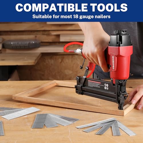 WORKPRO 18 Gauge Brad Nails, 2'',1-1/2'',1-1/4'', 3/4'' 6000 Count Universal Brad Nails for Pneumatic, Electric Brad Nailer - Image 5
