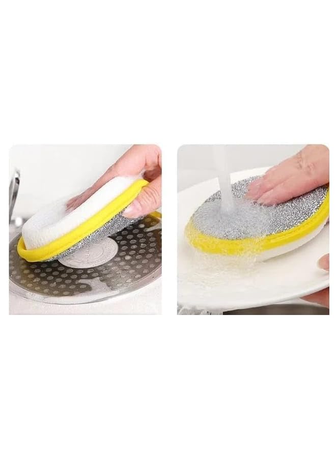 PROMASS 10 pcs, Kitchen Dishwashing Sponge, Does Not Hurt Pot Brush Pot Artifact,Houslhod Double -Sided Cleaning Sponge Wipe,Scouring Pad,Kitchen Scrub Sponge,Cleaning Supplies, Cleaning Tool - Image 4