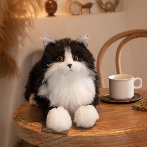 Chongker Stuffed Animals Handmade Cat Plush, Realistic Companion Pet, Black Cat - Image 2