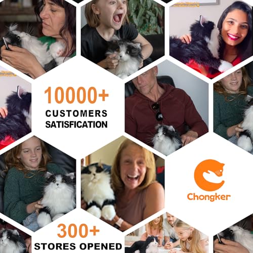Chongker Stuffed Animals Handmade Cat Plush, Realistic Companion Pet, Black Cat - Image 5