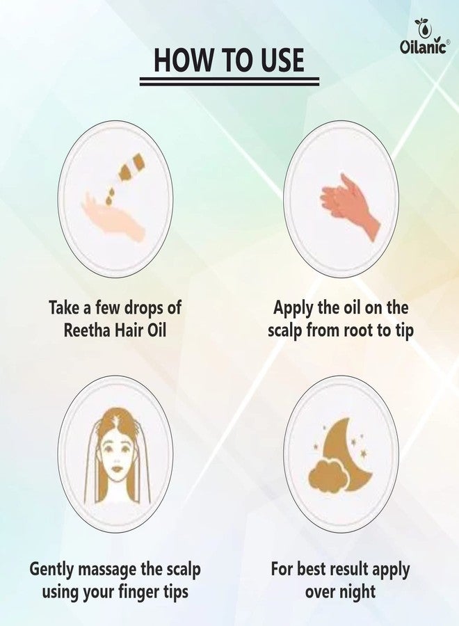 Oilanic Reetha Herbal Hair Oil for Hair Growth (Pack of 1, 100 ml)|Hair Oil for Dry and Frizzy hair Scalp Massage oil for Women and Men Natural OIL for Smooth Texture and Healthy Look - Image 4