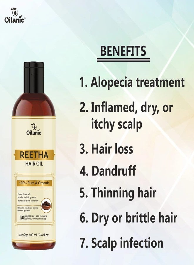 Oilanic Reetha Herbal Hair Oil for Hair Growth (Pack of 1, 100 ml)|Hair Oil for Dry and Frizzy hair Scalp Massage oil for Women and Men Natural OIL for Smooth Texture and Healthy Look - Image 5