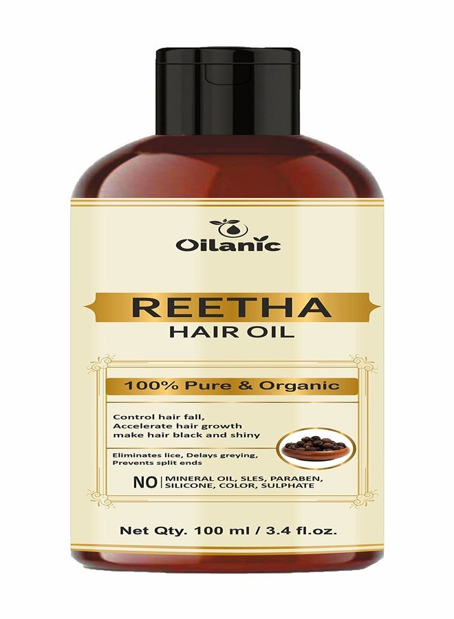 Oilanic Reetha Herbal Hair Oil for Hair Growth (Pack of 1, 100 ml)|Hair Oil for Dry and Frizzy hair Scalp Massage oil for Women and Men Natural OIL for Smooth Texture and Healthy Look - Image 1