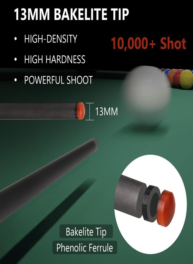 elraxw 3- Piece Carbon Fiber Break Jump Cue, 20.5oz Break Jump Pool Cue Stick with 13mm Bakelite Tip Professional Pool Stick for Explosive Breaks and Effortless Jumps, 55in - Image 3