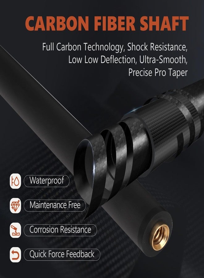 elraxw 3- Piece Carbon Fiber Break Jump Cue, 20.5oz Break Jump Pool Cue Stick with 13mm Bakelite Tip Professional Pool Stick for Explosive Breaks and Effortless Jumps, 55in - Image 2