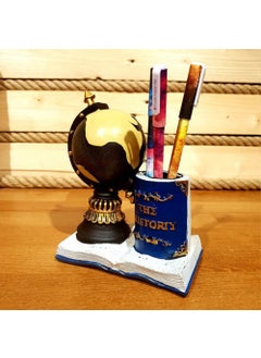 Keyfim Shop World Globe Desktop Pen Holder Figurine  - Image 2