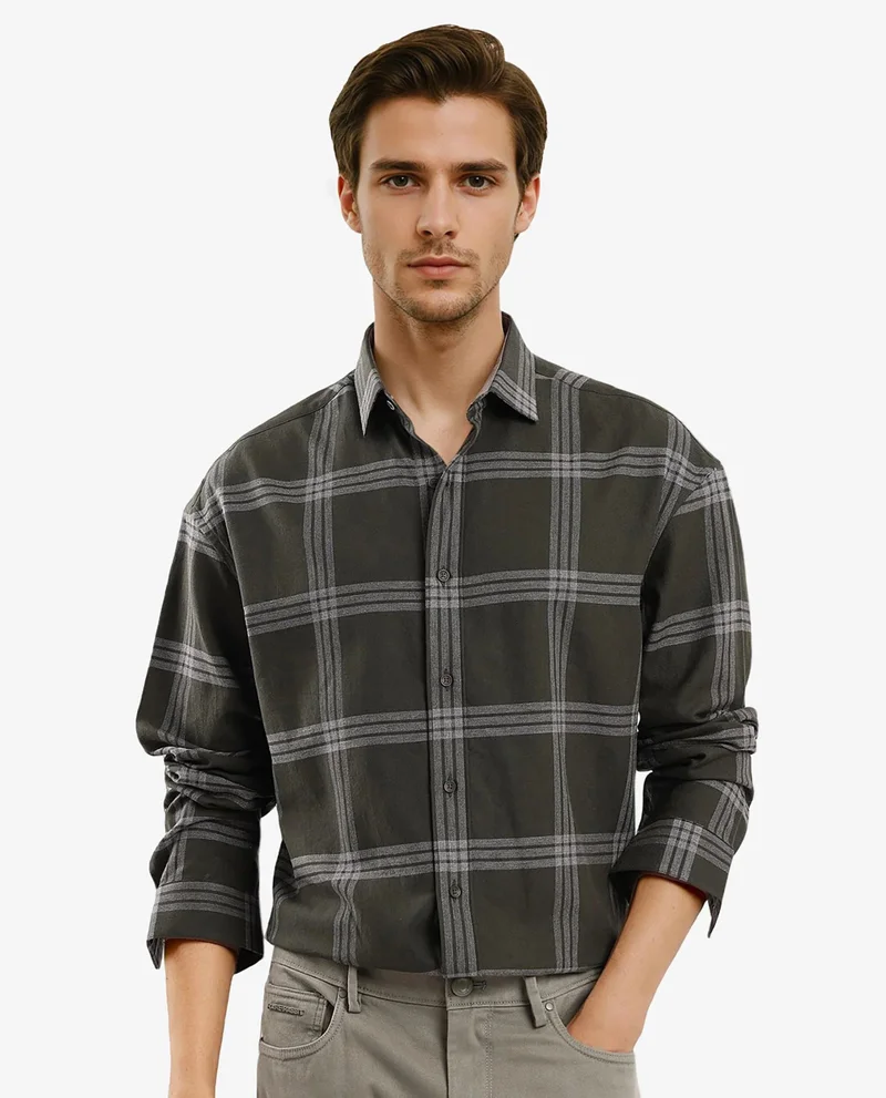 Rare Rabbit Men's Cotton Check Shirt