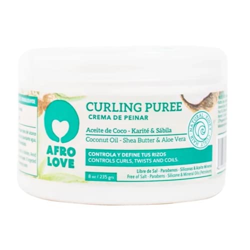 Afro Love Curl Cream for Curly & Wavy Hair,Defines & Hydrates with Coconut & Shea Butte, Frizz Control & Moisture, Sulfate-Free,Paraben-Free (8oz) - Image 1