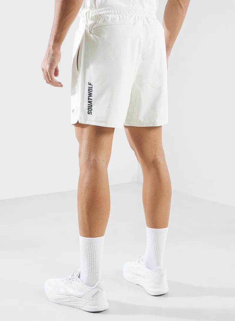 Squatwolf white 5" Foundation Shorts for Men | Best Price UAE