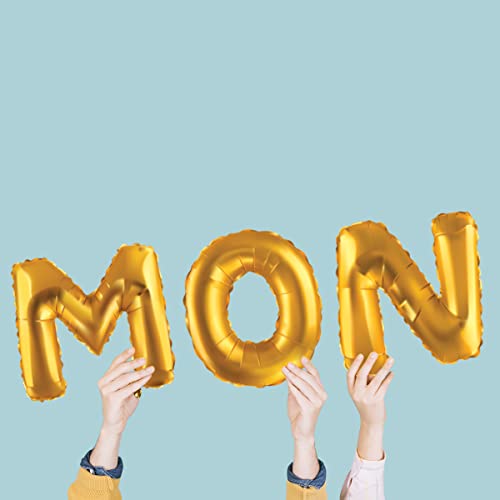 JUST PARTY Gold Letters Alphabets Foil Balloons for Birthday/Anniversary/Bachelorette/Wedding/Farewell & Other Ocassions, Make Your Own Custom Phrase - Image 5