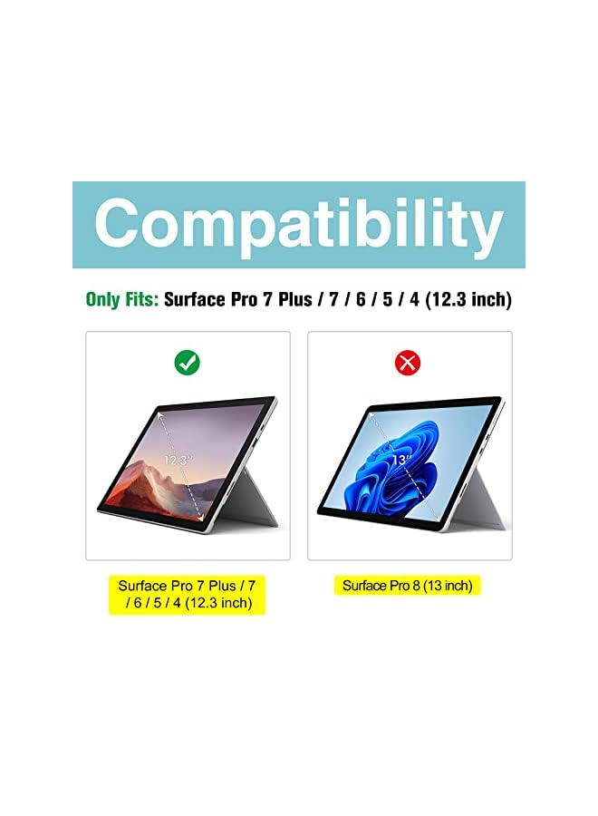 Procases 2 Pack Screen Protector for 12.3?Surface Pro 7 Plus 7 6 5 4, Ultra Clear Thin Touch Sensitivity Tempered Glass Screen Film Guard for Surface Pro 7 Plus/ 7/6/ 5/4 - Image 3
