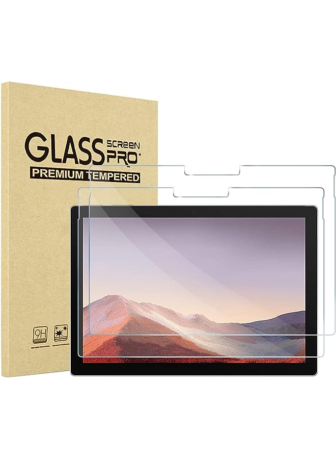 Procases 2 Pack Screen Protector for 12.3?Surface Pro 7 Plus 7 6 5 4, Ultra Clear Thin Touch Sensitivity Tempered Glass Screen Film Guard for Surface Pro 7 Plus/ 7/6/ 5/4 - Image 1