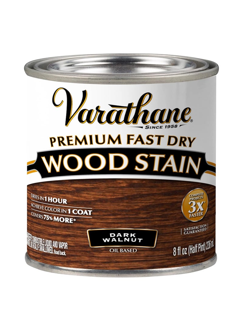 RUST-OLEUM Varathane Half Pint Premium Fast Dry Wood Stain - Dark Walnut - Image 1