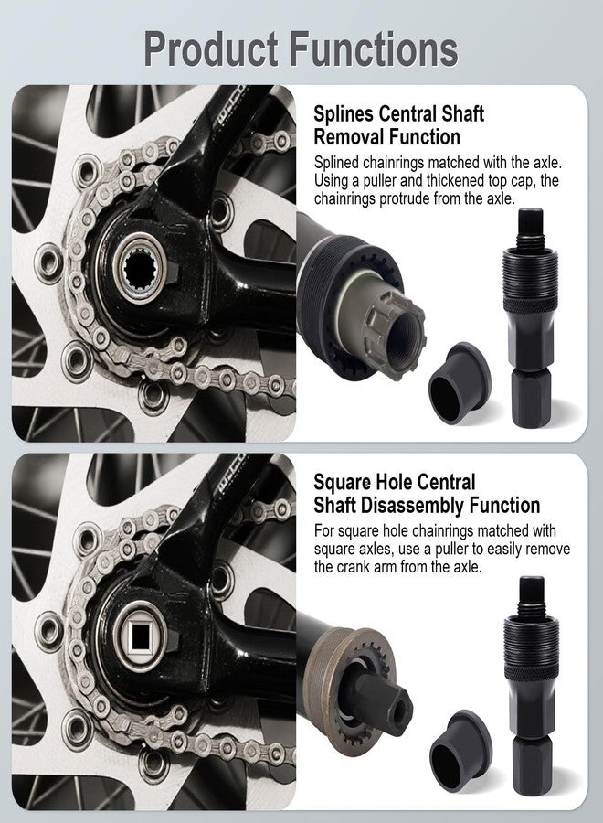 LBOKLING Crank Puller, Bike Crank Removal Tool, Crank Puller Bike Tool for Square Taper and Splined Cranks,Bike Crankset Arm Removal Tool for Maintenance, Repair, Cycling Power Bottom Bracket Tool - Image 5