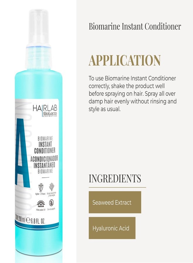 Salerm ساليرم - بلسم شعر بدون شطف - مختبر الشعر البيومارين - 200 مل - يرطب ويفك تشابك الشعر - يغلق القشرة - مع مستخلص الطحالب البحرية وحمض الهيالورونيك - خالي من البارابين - Image 4