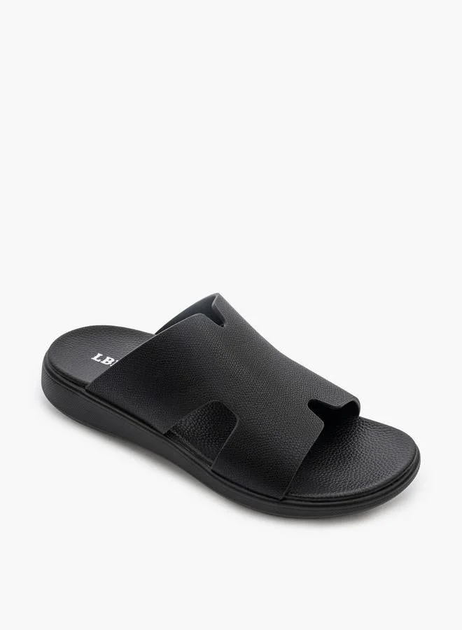 LBL by Shoexpress BLACK Solid Slip-On Sandals for Men | Best Price UAE
