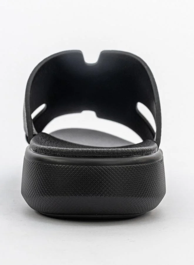 LBL by Shoexpress BLACK Solid Slip-On Sandals for Men | Best Price UAE