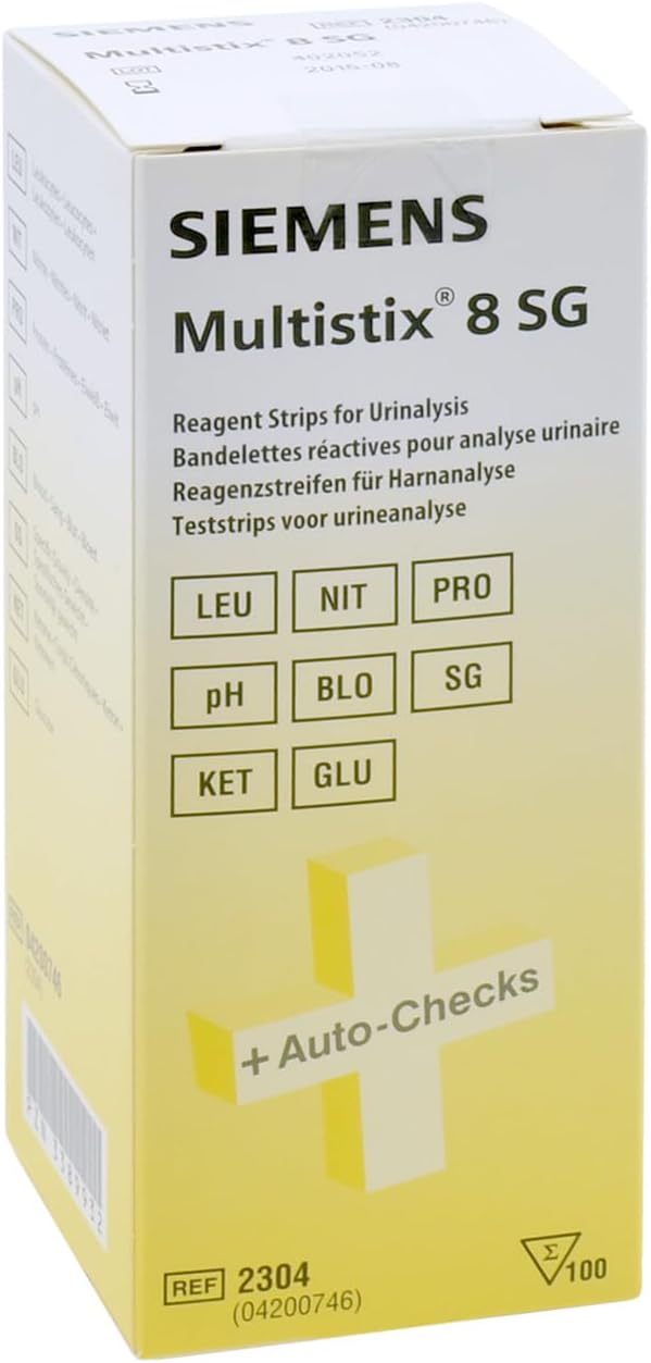 SIEMENS شرائط اختبار سيمنز ملتيست 8 SG للبول 100 شريط في العلبة مراقبة دقيقة ومريحة - Image 1