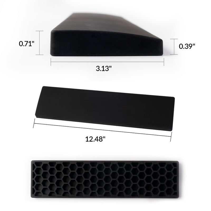 Keychron 12.48" Silicone Wrist Rest for 75% Compact Mechanical Keyboards, Ergonomic Palm Support with Full Honeycomb Non-Slip Base, Compatible with K2/K2 Pro/K2 Max/K2 HE/K6/K6 Pro/K6 HE - Image 3