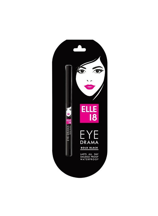 إل 18 كريم كاجال Eye Drama، أسود فائق - مقاوم للتلطخ ومقاوم للماء وبلمسة نهائية غير لامعة 0.35 جرام (عبوة من 3 قطع) - Image 2