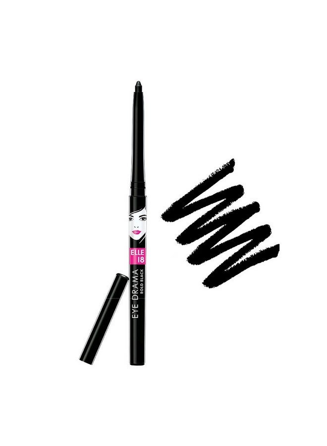 إل 18 كريم كاجال Eye Drama، أسود فائق - مقاوم للتلطخ ومقاوم للماء وبلمسة نهائية غير لامعة 0.35 جرام (عبوة من 3 قطع) - Image 5