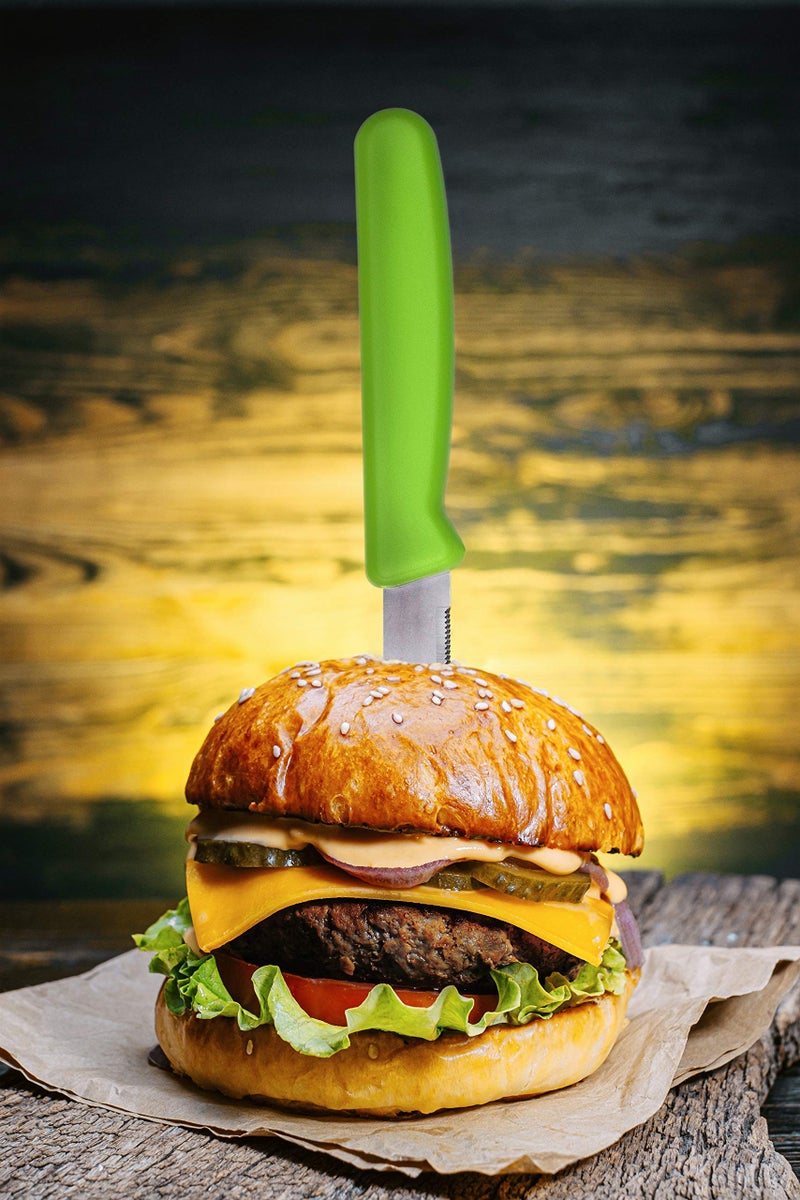 Alfi All-Purpose Knives Aerospace Precision Pointed Tip - Home And Kitchen Supplies - Serrated Steak Knives Set | Made in USA (Multi-Color, 12 pack) - Image 5