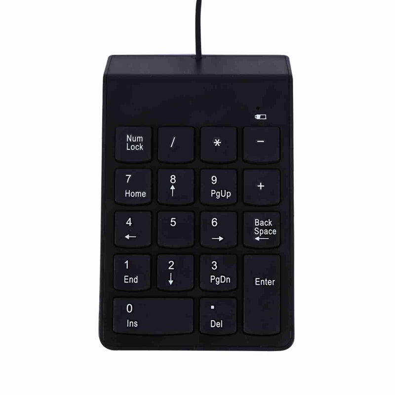Mini USB Numeric Keypad 18 Keys Spill Resistant Black Plug and Play for PC Accounting - Image 2