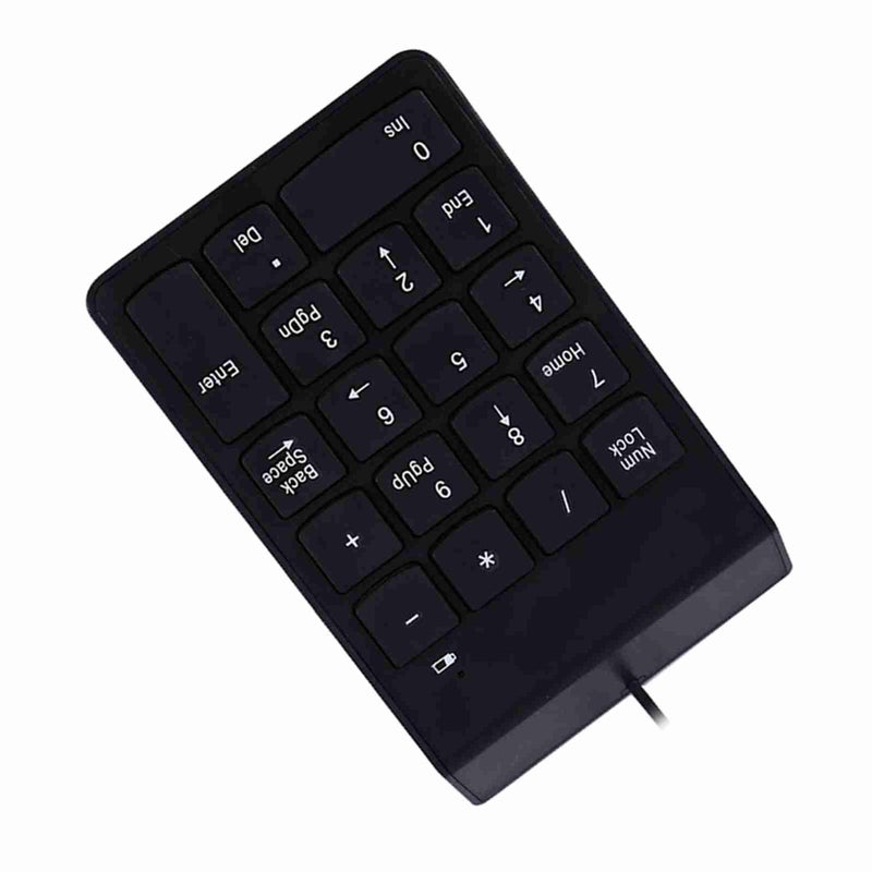 Mini USB Numeric Keypad 18 Keys Spill Resistant Black Plug and Play for PC Accounting - Image 5