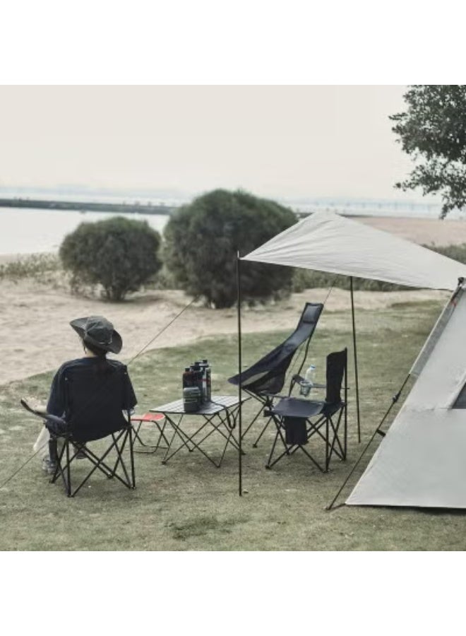 DEXO كراسي تخييم قابلة للطي استمتع بالهواء الطلق مع كرسي رياضي متعدد الاستخدامات كرسي خارجي وكرسي حديقة خفيف الوزن مع حامل أكواب - أزرق بحري - Image 4