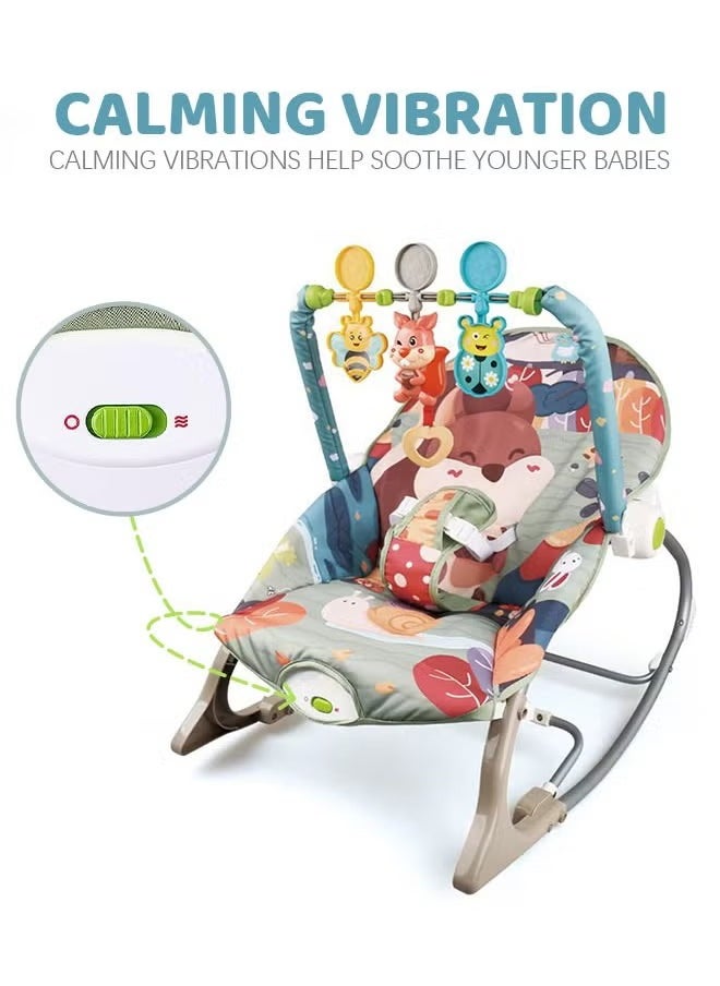 MIXDE Baby Rocking Chair Multifunctional Music Rocking Chair Children Leisure Rocking Chair with Detachable Toys Multi Position Tilt And Safety Belt Hypnotic Cradle Bed  - Image 5