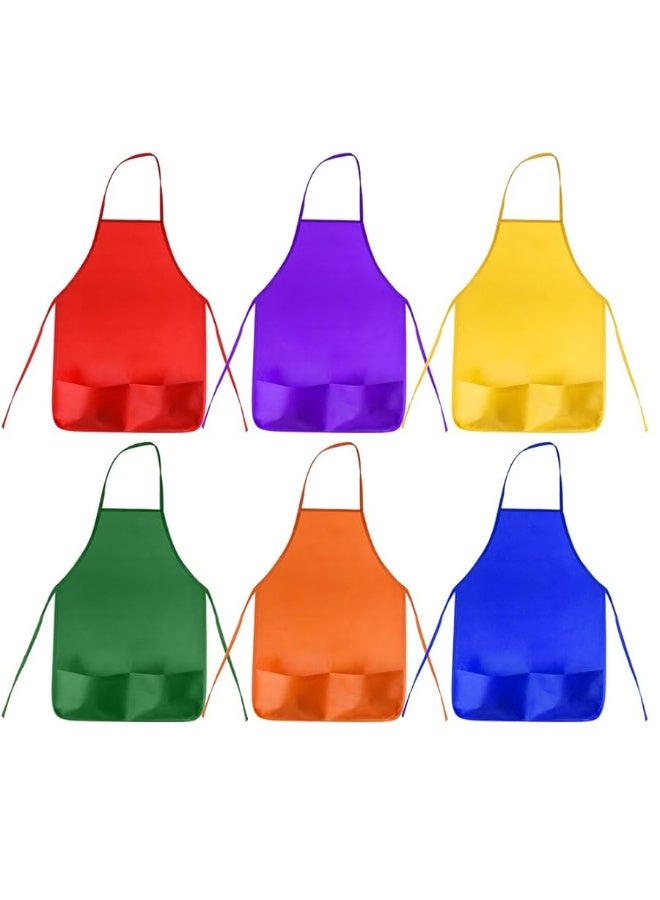 KUUQA Kids Art Apron with Two Pockets Children Painting Smocks Bulk for Craft Home Kitchen Classroom Painting Supplies - Image 1