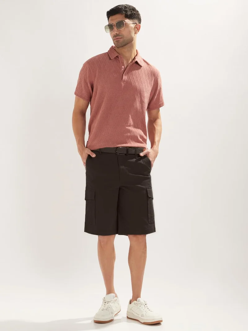 NOBERO  Men's Black Cargo Shorts for Men | Best Price UAE