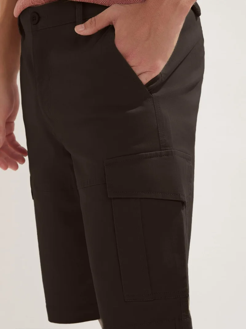 NOBERO  Men's Black Cargo Shorts for Men | Best Price UAE