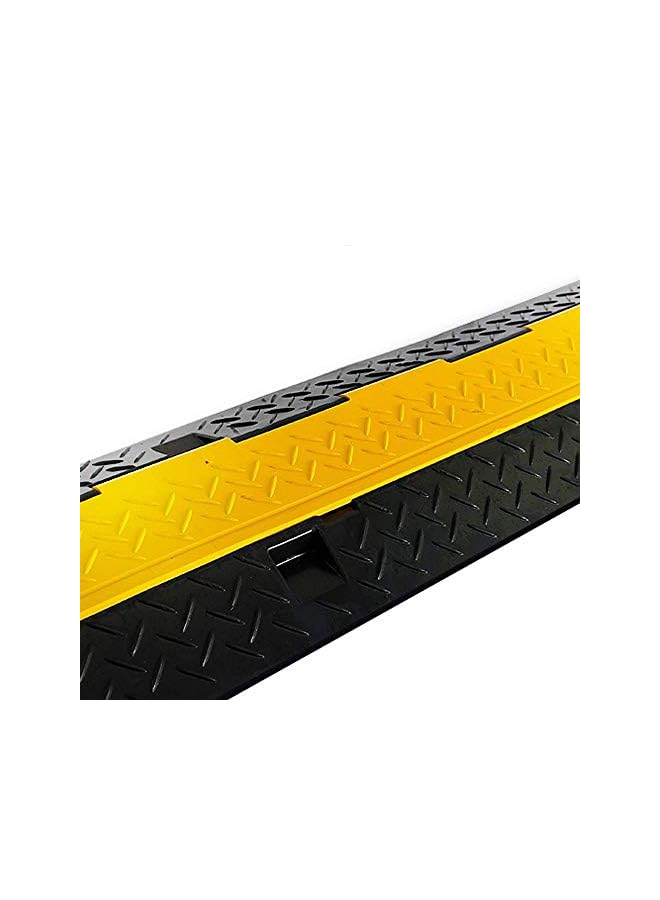 Pyle Cable Protector Floor Cover Ramp - 1 Channel Cable Protector Rubber Floor Cord Concealer - Heavy Duty Cable Protector Wire/Hose/Pipe Hider Driveway Protective Covering Armor - PCBLCO102X2 (Pair) - Image 4