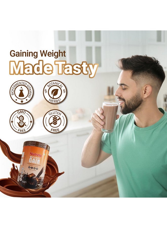 Nutrela Nutrela Weight Gainer | 500g Chocolate Flavour | High-Calorie Mass Gainer with Vitamins & Khandsari Sugar | Ideal for Men & Women  - Image 3