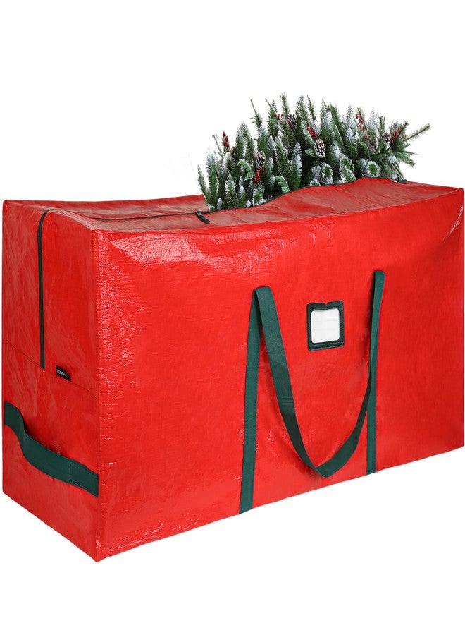 lucdnc Large Christmas Tree Storage Bags Heavy Duty Tree Bags Holiday Storage Bags Protects From Moisture Or Dust,Alternative To Xmas Tree Storage Box (Red, 7.5 Ft) - Image 1