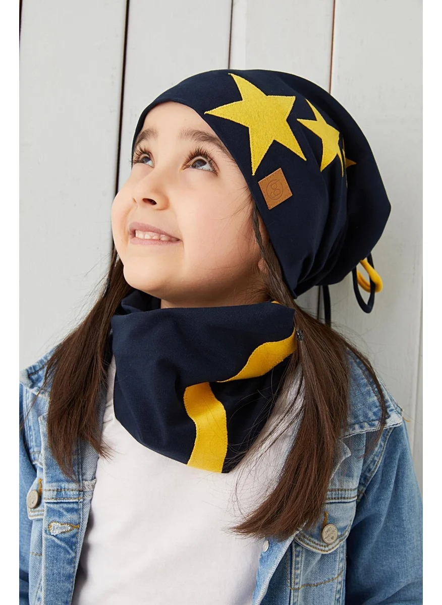 بيبيجيز Yellow Red Fanatic Beanie Neck Collar Set Soft Double Layer Sports 100% Natural Cotton Combed Cotton