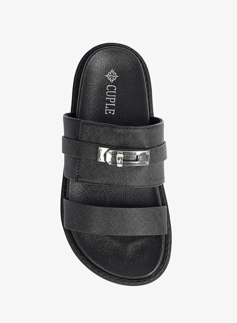 Cuple Black Womens Casual Flat Sandals for Women | Best Price UAE