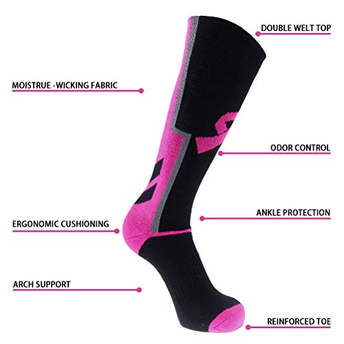 sticro Breast Cancer Awareness Pink Ribbon Hope Socks & Wristbands Set - 1 Pair Athletic Crew Socks + 2 Pcs Wrist Sweatbands - Image 4