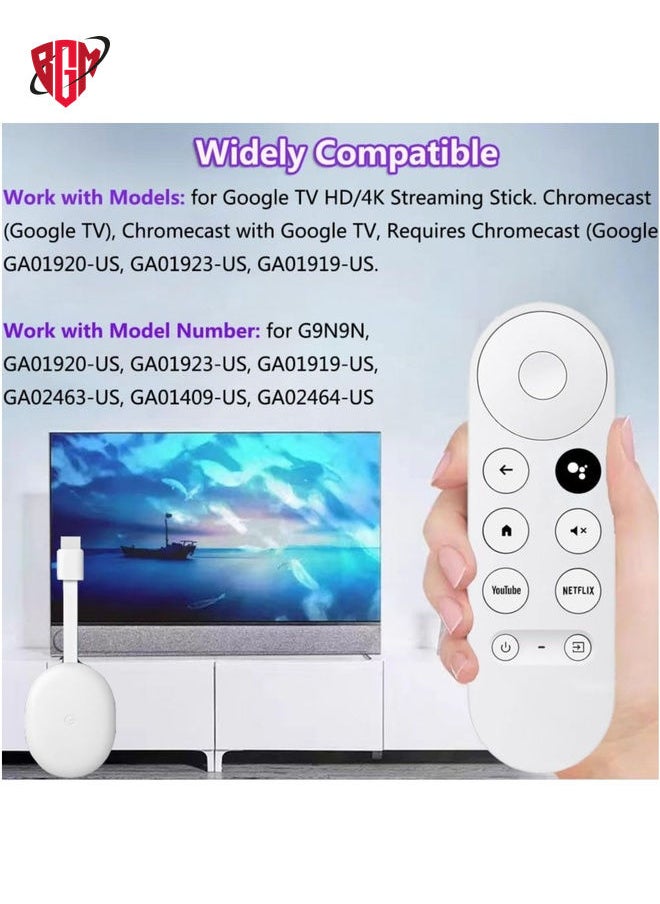 BGM G9N9N Voice Remote For Google Chromecast 4k Snow / HD TV, Remote Control Comaptible For Models GA01409-US, GA01920-US, GA01919-US, GA01923-US, GA02463  - Image 2