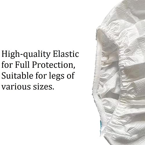 ZMDREAM Hazmat Boot and Shoe Covers 6 Pairs Disposable Knee High Booties Non-Slip and Waterproof White 18 inches Tall - Image 4