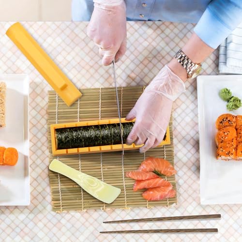 QCCTPUU Sushi Maker, DIY Sushi Making Kit with Sushi Mold, Chopsticks, Spoon, Easy to Make Round Shaped Sushi for Home Use, Perfect Sushi Kit for Beginners - Image 2